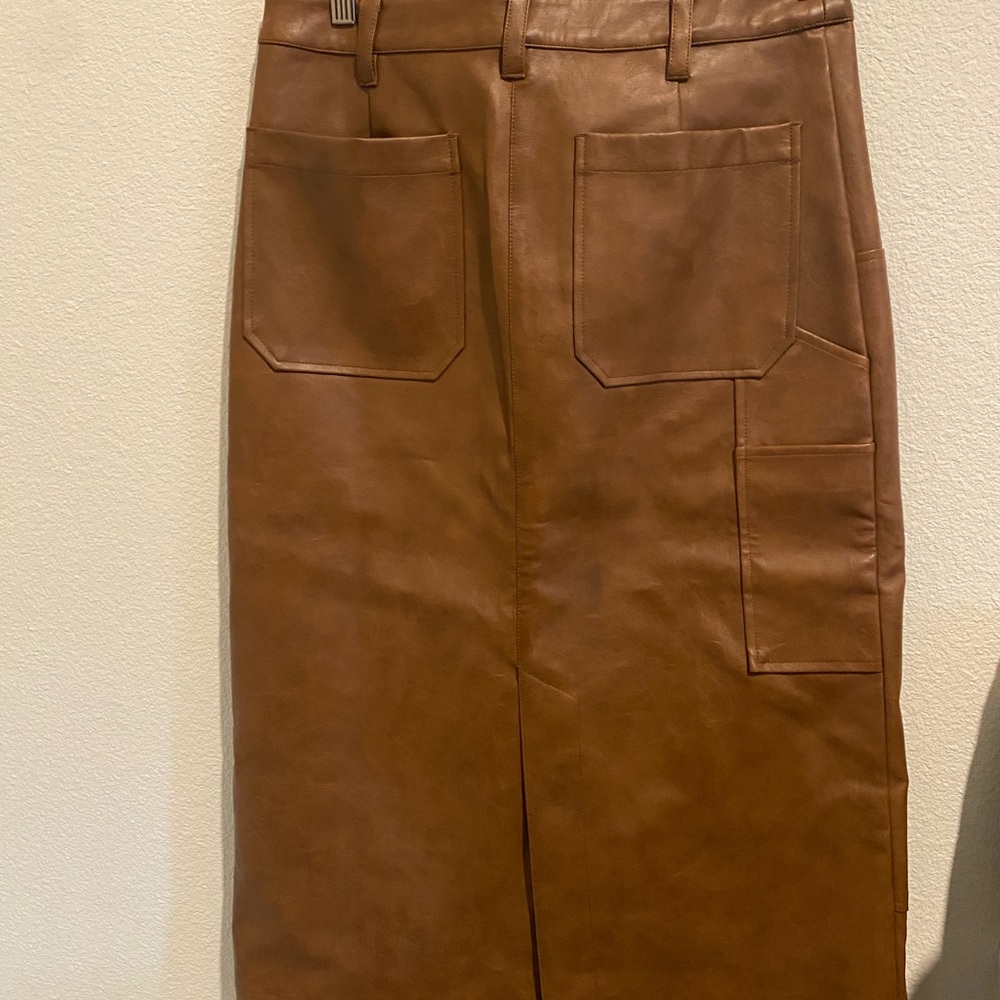 Rails NWOT! Amos Faux Leather Midi Skirt Size: 8 - Picture 6 of 8
